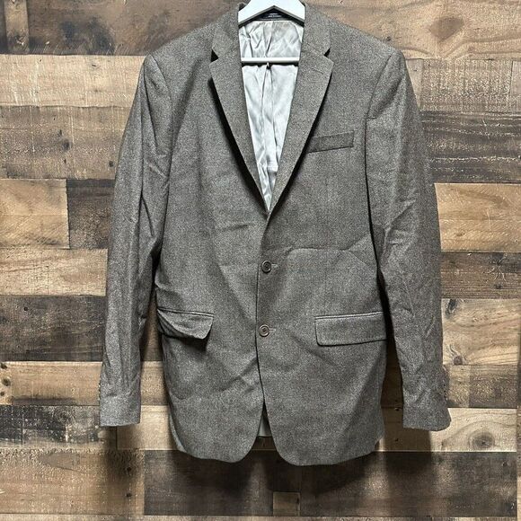 John Varvatos Luxe Blazer 40L Brown Wool 2 Button Jacket Sport Coat - Picture 1 of 11